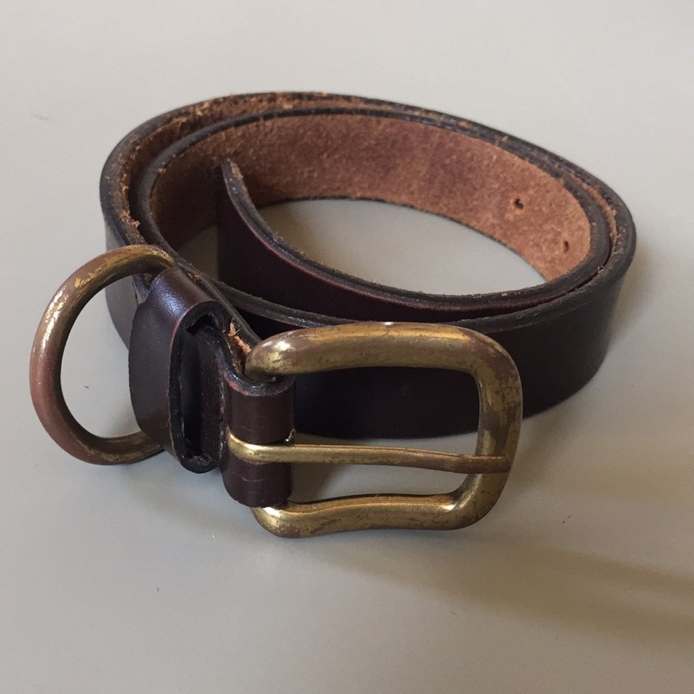 Vintage Kids Dockers Onsplit Leather Belt Brown